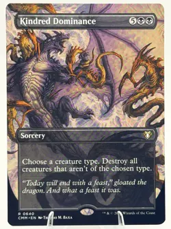 Kindred Dominance BORDERLESS 640 Commander Masters 2023 NM MTG - Image 1