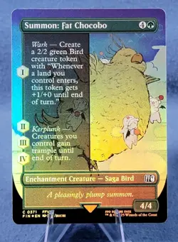 Summon: Fat Chocobo Borderless FOIL FINAL FANTASY MTG NM 🔮 B - Image 1