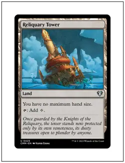 1x Reliquary Tower, Commander Masters, Magic the Gathering, MTG NM - Image 1