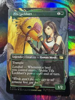 Tifa Lockhart (Borderless) (Chocobo Track Foil) MTG Final Fantasy. - Image 1