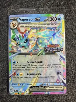 Vaporeon Ex 023/131 Stamped Sealed Prismatic Evolutions - Pokemon Tcg Promo - Image 1