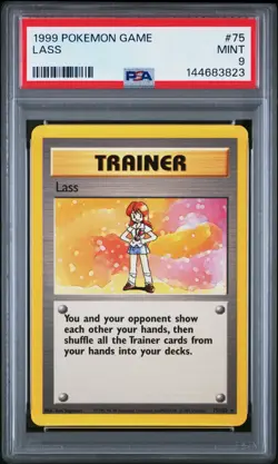 1999 POKEMON GAME BASE SET UNLIMITED #75 LASS PSA 9 - Image 1