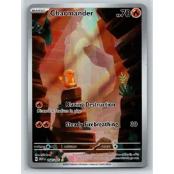 Pokemon Charmander 168/165 Sv: Scarlet & Violet 151 Illustration Rare Holo - Image 1