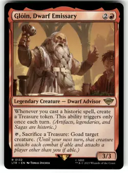 Gloin, Dwarf Emissary 132 MTG Magic TCG Card R NM - Image 1