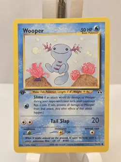 Pokemon 1st Edition Neo Discovery Wooper 71/75 NEAR MINT - Image 1
