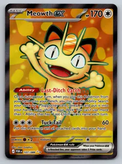Pokemon TCG Meowth ex 107/088 Perfect Order Ultra Rare Holo English | NM - Image 1