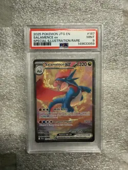 2025 Pokemon Jtg En-Journey Together Salamence Ex #187 PSA 9 - Image 1