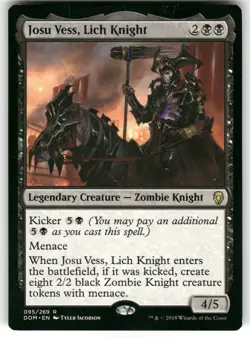 Josu Vess, Lich Knight 95 MTG Magic TCG Card R MP - Image 1