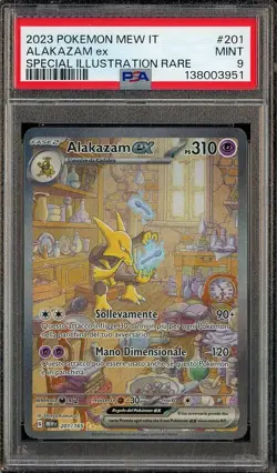 2023 Pokemon MEW IT Special Illustration Rare #201 Alakazam ex PSA 9 MINT - Image 1