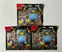 Pokemon Mega Evolution Psyduck 3 Pack Blister LOT OF 3 - Image 1