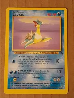 Pokemon Lapras 25/62 Fossil Rare LP See Pictures - Image 1