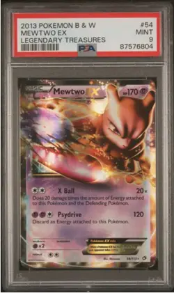 Pokemon 2013 Black & White Legendary Treasures Mewtwo EX Holo Card #54/113 - Image 1