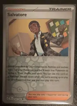 Salvatore 160/162 Reverse Holo Pokemon TCG Temporal Forces NM - Image 3