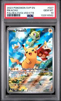Pokemon Pikachu Paldea Evolved ETB Promo #027 PSA 10 Gem Mint - Image 1
