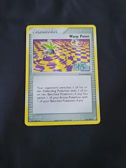 2006 Pokemon Light Play Warp Point 84/100 EX Crystal Guardians Reverse Stamped - Image 3