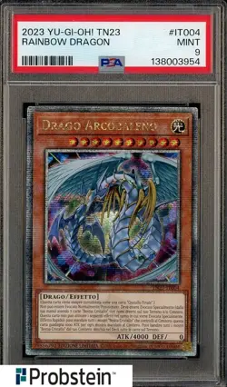 2023 Yu-Gi-Oh! TN23 Italian #IT004 Rainbow Dragon PSA 9 MINT - Image 1