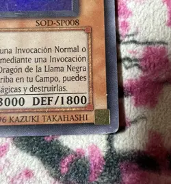 1x (LP) *SPANISH* Horus the Black Flame Dragon LV8 SOD-EN008 Ultra 1st Ed YuGiOh - Image 3