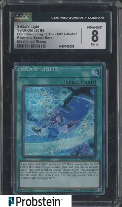 2019 Yu-Gi-Oh! 1st Edition MP19 Misaligned Stamp EN041 Sekka's Light CGC 8 - Image 1