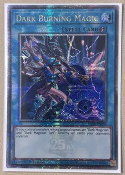 Dark Burning Magic RA04-EN246 Quarter Century Secret Rare 1st Ed - Image 1