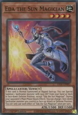 Yugioh - Eda the Sun Magician (Super Rare) (1st Edition) - LIOV-EN093 (P) - Image 1