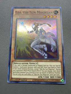 Yu-Gi-Oh! Eda The Sun Magician Super Rare 1st Edition LIOV-EN093 MP - Image 1