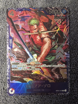 Bandai One Piece CCG Roronoa Zoro ST21-015 SR Foil For Asia Japanese - Image 1