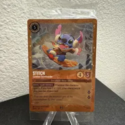 Disney Lorcana Winterspell 42/P3 Stitch Carefree Snowboarder Promo Sealed - Image 3