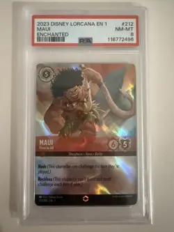 2023 Disney Lorcana | Maui Hero to All | Enchanted | The First Chapter | PSA 8 - Image 1