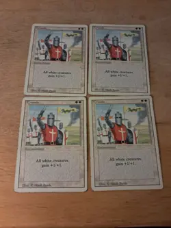 Vintage 1994 MTG Crusade Revised Edition Card HP x4 - Image 1