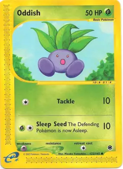 ODDISH 122/165 Expedition Pokemon WOTC Card EX - Image 1