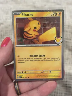 Pikachu Pokemon TCG Promo Stamped Holo Card 051/162 Pokemon Day - Image 2