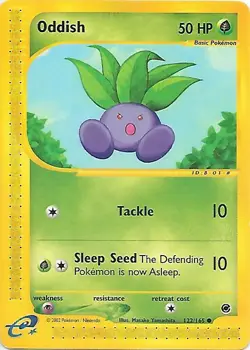 ODDISH 122/165 Expedition Pokemon WOTC Card EX - Image 1