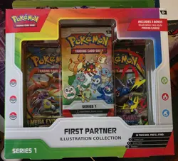 5 Pokemon First Partner Illustration Collection Series 1 Box Promo Cards Booster - Image 1