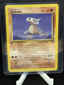 Pokemon TCG Base Set Cubone 50/64 Regular Card 1999 Wizards English - Image 1