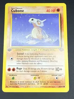 Pokemon TCG Base Set Cubone 50/64 Regular Card 1999 Wizards English - Image 3