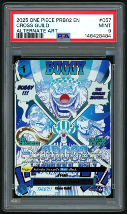 ONE PIECE CROSS GUILD 2025 PRB02-CARD THE BEST VOL.2 #057 ALT ART PSA 9 - Image 1