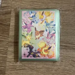 2✖Eevee Card Sleeves From Pokemon Prismatic Evolutions SPC (65 Sleeves Total) - Image 1