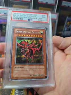 Yu-Gi-Oh Slifer the Sky Dragon GBI-001 Secret Rare Promo Card PSA 9 Mint - Image 1