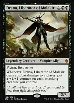 mtg magic Drana, Liberator of Malakir zendikar ENGLISH Drana liberatrice de - Image 1