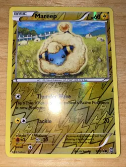 Pokemon TCG Card 2016 Steam Siege Mareep 38/114 Reverse Holo - Image 1