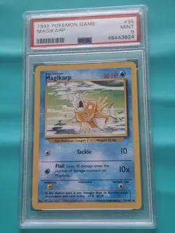 Pokemon Magikarp Base Set #35 PSA 9 Mint Card - Image 1