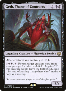 Geth, Thane of Contracts (REGULAR) x1 - MTG Phyrexia: All Will Be One ONE #95 - Image 1