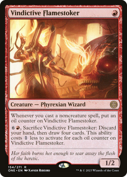 Vindictive Flamestoker (REGULAR) x1 - MTG Phyrexia: All Will Be One ONE #154 - Image 1