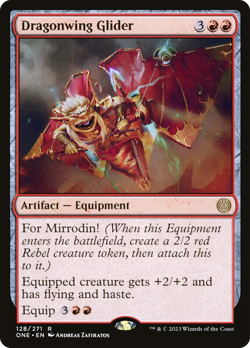 Dragonwing Glider (REGULAR) x1 - MTG Phyrexia: All Will Be One ONE #128 - Image 1