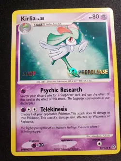 Pokemon Kirlia Staff Prerelease Stamp Promo Secret Wonders 53/132 - Image 1