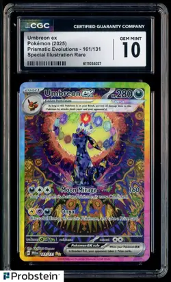 2025 Pokemon PRE EN Special Illustration Rare #161 Umbreon ex CGC 10 GEM MINT - Image 1