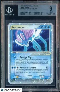 2004 Pokemon Ex Team Magma Vs Aqua #94 Suicune Ex Holo R BGS 9 MINT - Image 1