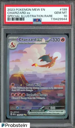 2023 Pokemon Mew En Special Illustration Rare #199 Charizard ex PSA 10 GEM MINT - Image 1