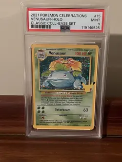 PSA 9 2021 Pokemon Celebrations Venusaur Holo Base Set #15 - Image 1