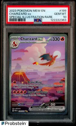 2023 Pokemon Mew En Special Illustration Rare #199 Charizard ex PSA 10 GEM MINT - Image 1